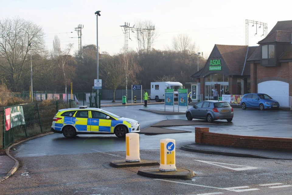  An armed gang raided a security van at an Asda supermarket in Witham this morning