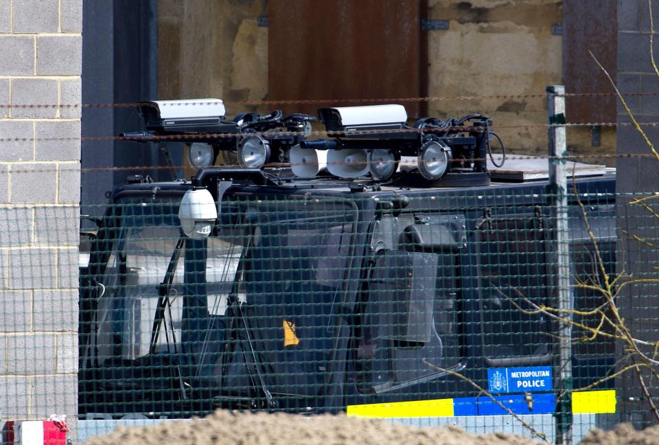  The vehicles were seen parked up at a Met police training facility in Gravesend