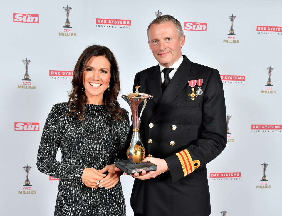  Susanna Reid congratulated Surgeon Commander Matthew Turner with Individual Hero Overseas award