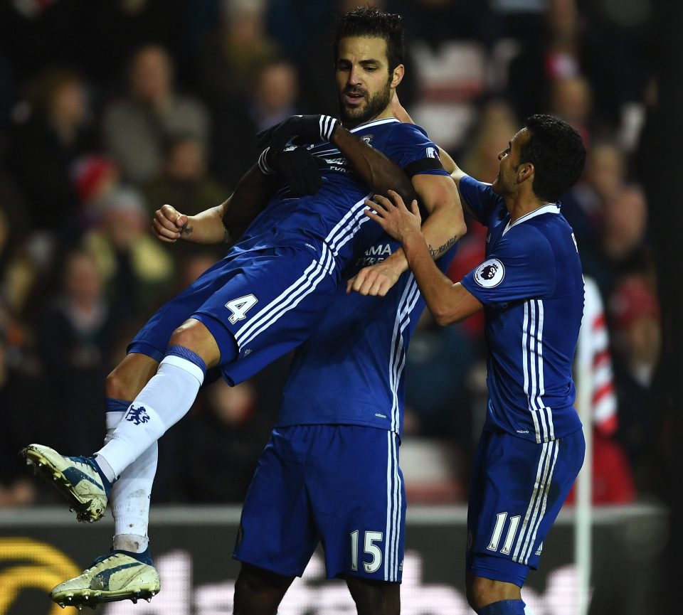  Cesc Fabregas goal at Sunderland made it 10 wins in a row for Chelsea