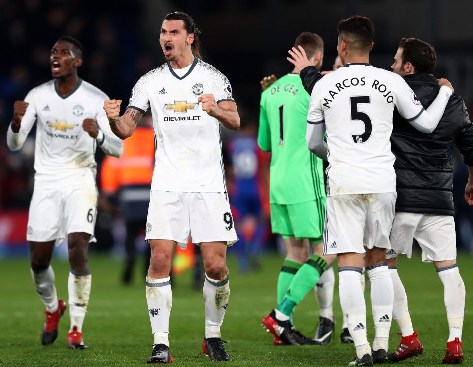 Zlatan Ibrahimovic struck late to earn Manchester United victory at Crystal Palace