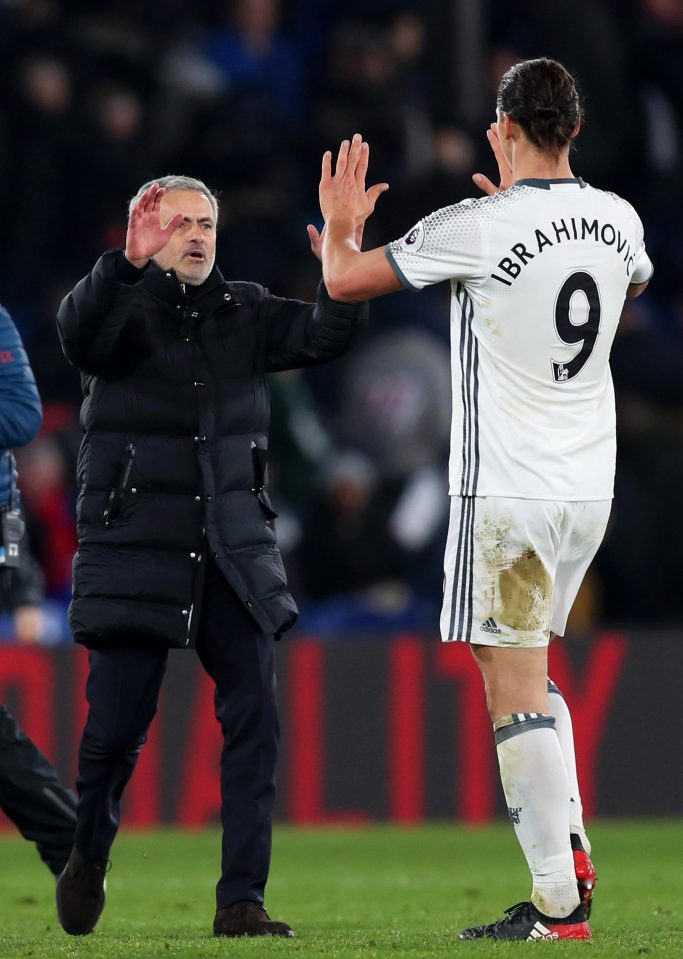 Zlatan Ibrahimovic and Jose Mourinho