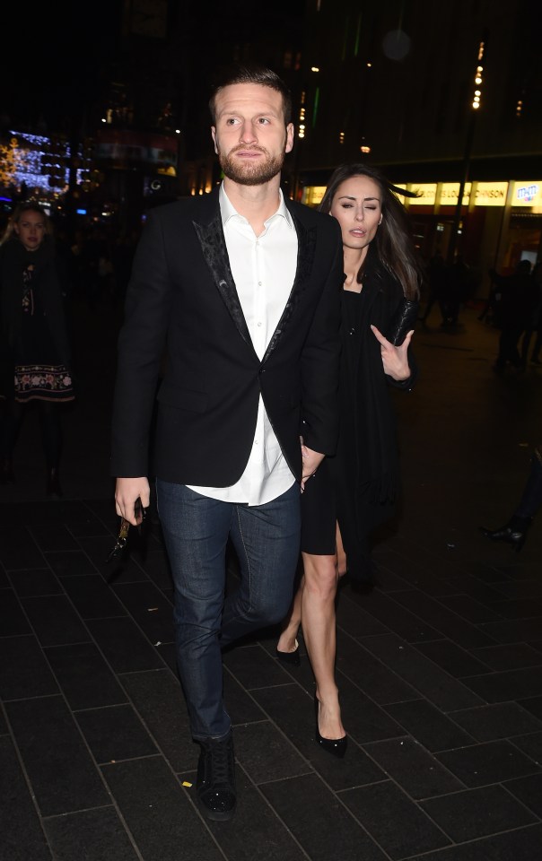  Shkodran Mustafi steps out with fiancee Vjosa Kaba