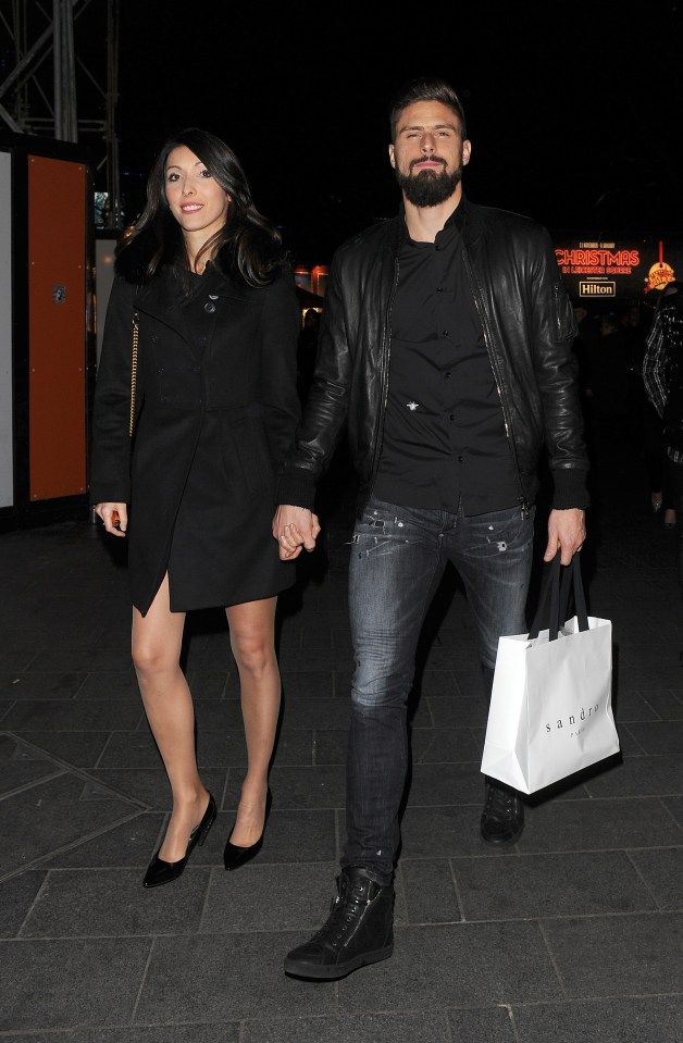  Olivier and Jennifer Giroud were among the guests to see La Soiree in Leicester Square