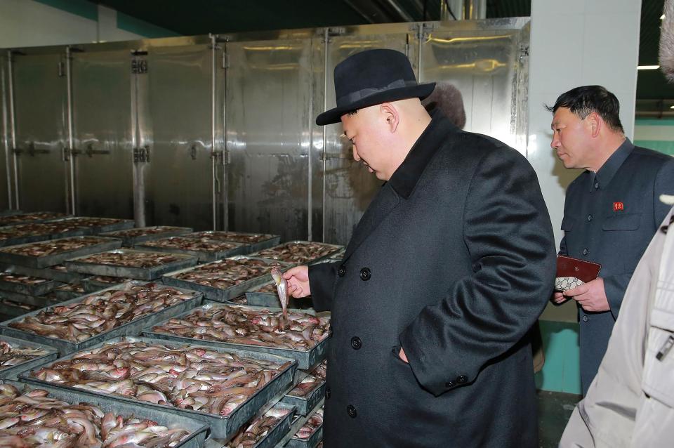  Kim Jong-un often inspects his workers' factories especially ones making food, rockets and nukes