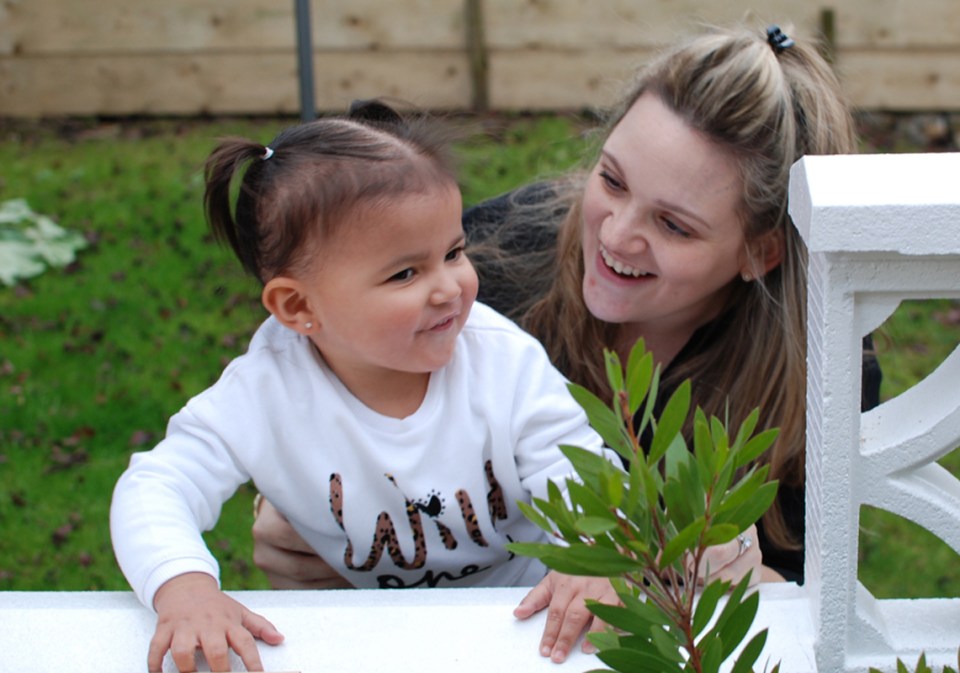  A year on sees Tyraah and mum Jade, pictured here in October, moving on from their ordeal - but urging other parents to check for signs