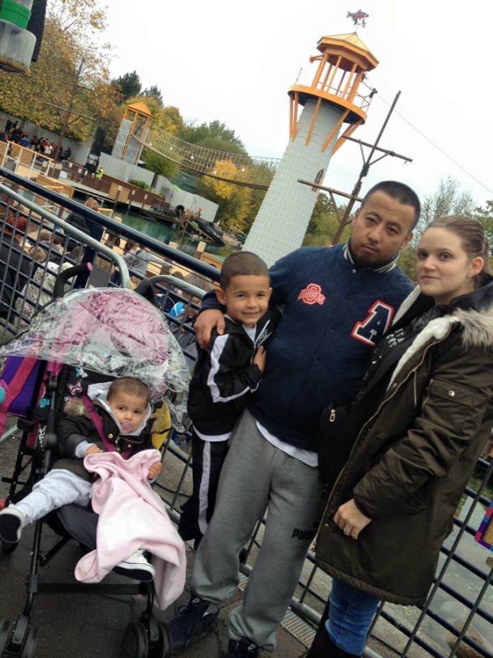  Tyraah with her parents Jade and Rabindra, 29, and brother Jaiden, who is seven