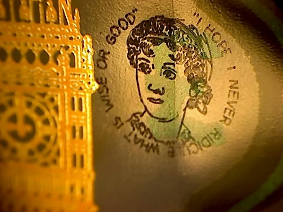 The £5 plastic note with Jane Austen engraved on it has been claimed after it was spent at a cafe in Wales