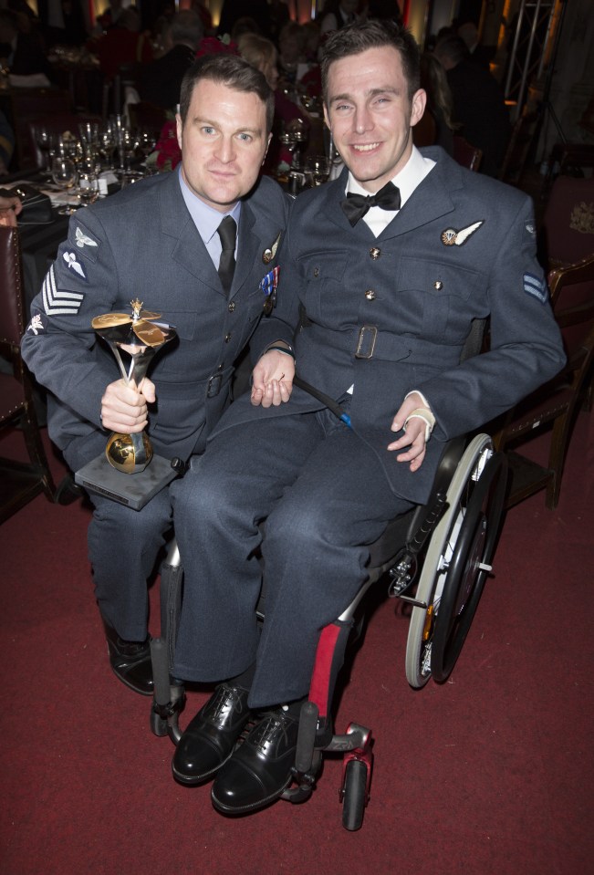  Award Winner Adam Threlfall with best pal Corp Rob Bugden whose life he saved