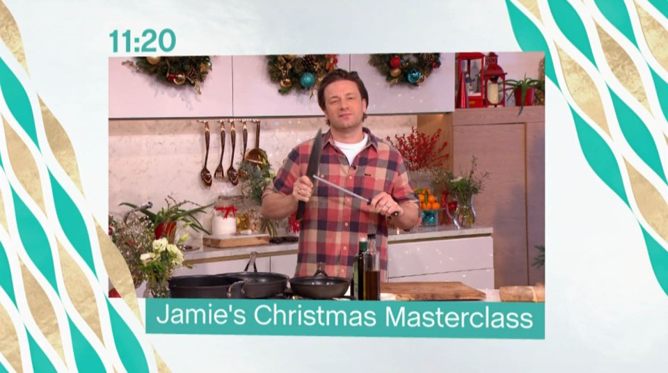  Holly laughed after Jamie Oliver made a joke about Phillip using his "chopper"