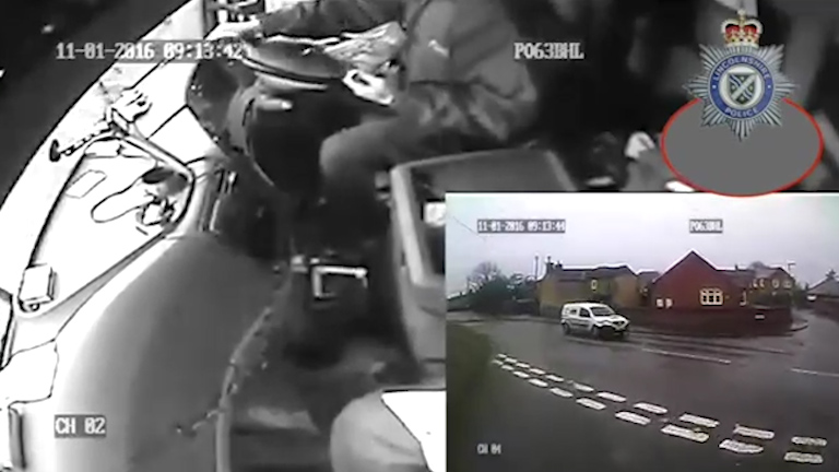 The dash cam footage has been released by police