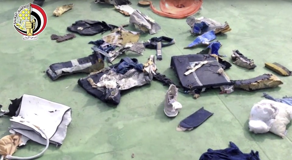  Personal belongings and other wreckage from EgyptAir flight 804