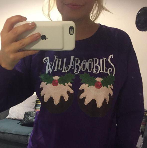  Holly reveals her nickname on her festive jumper