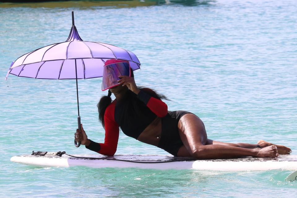  Sinitta steals the show on holiday, as she takes to the sea