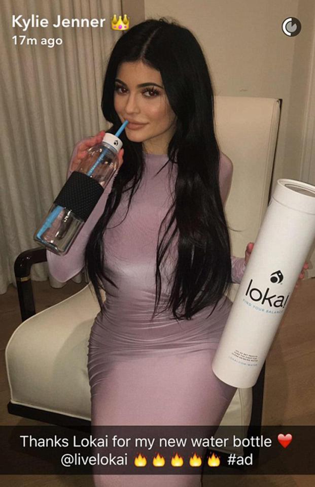  She was promoting her new "perfect" water bottle