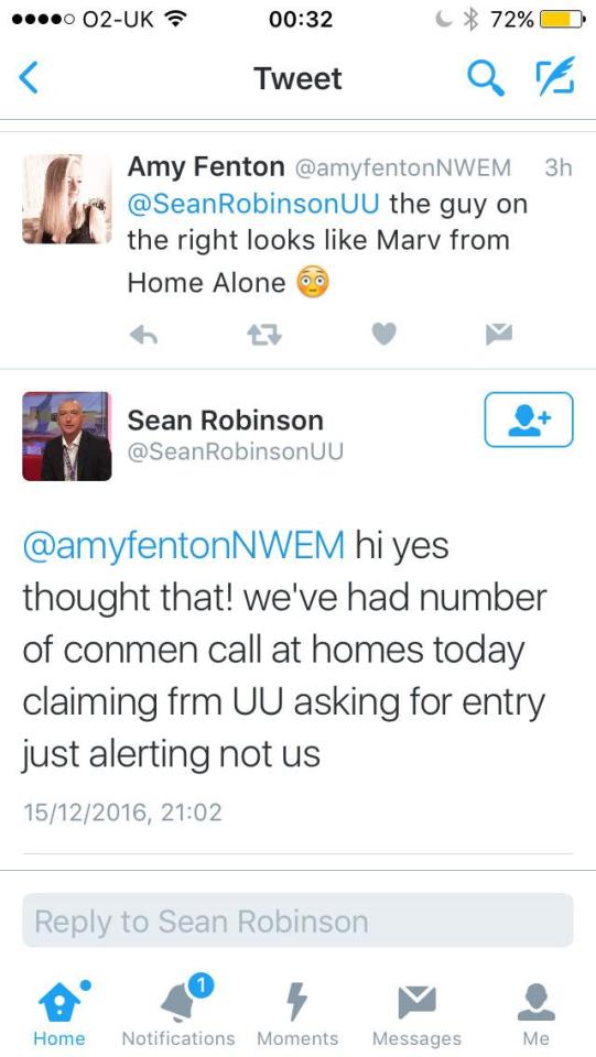  Sean Robinson said they were aware of the joke but used it to send out a real warning