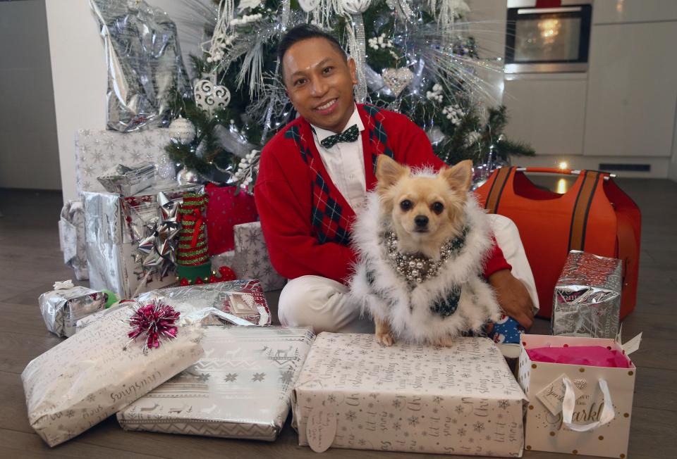  Unemployed Cesar Ranaut has spent almost £5,000 on gifts for his extremely pampered pooch