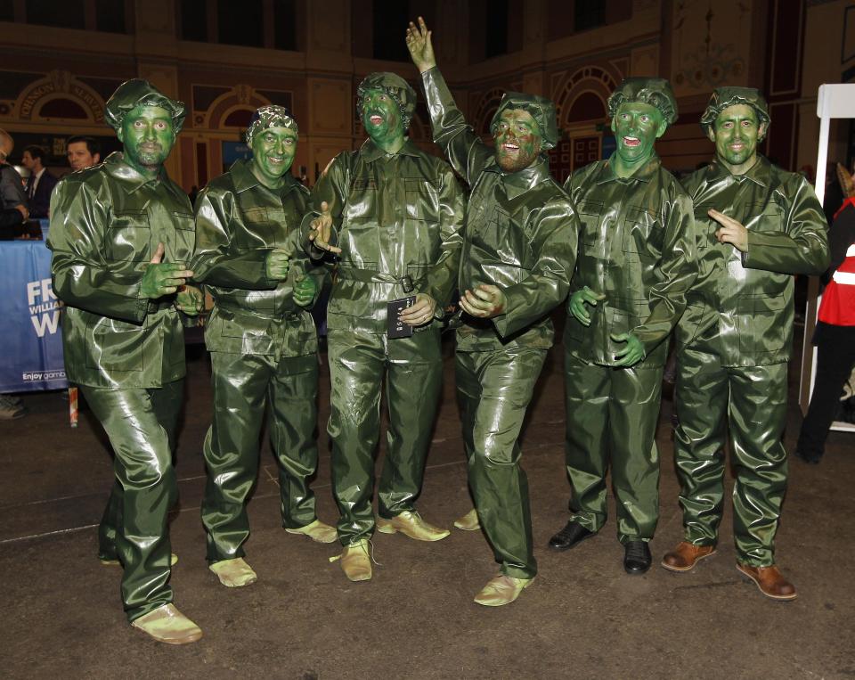 Revellers wore fancy dress in the crowd at Ally Pally