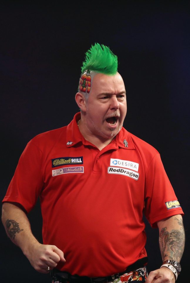  Peter Wright reacts during his game against Jerry Hendricks