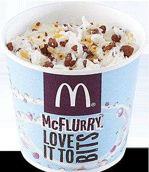  The McFlurry was taken out of its plastic carton and given a high-end makeover