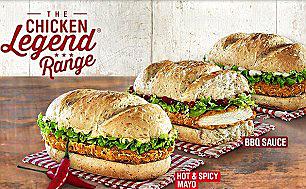  The Chicken Legend range was transformed for the one-off menu