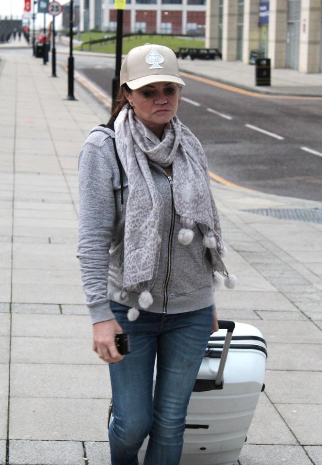  Danniella Westbrook was seen crying as she dragged a suitcase of possessions along the street