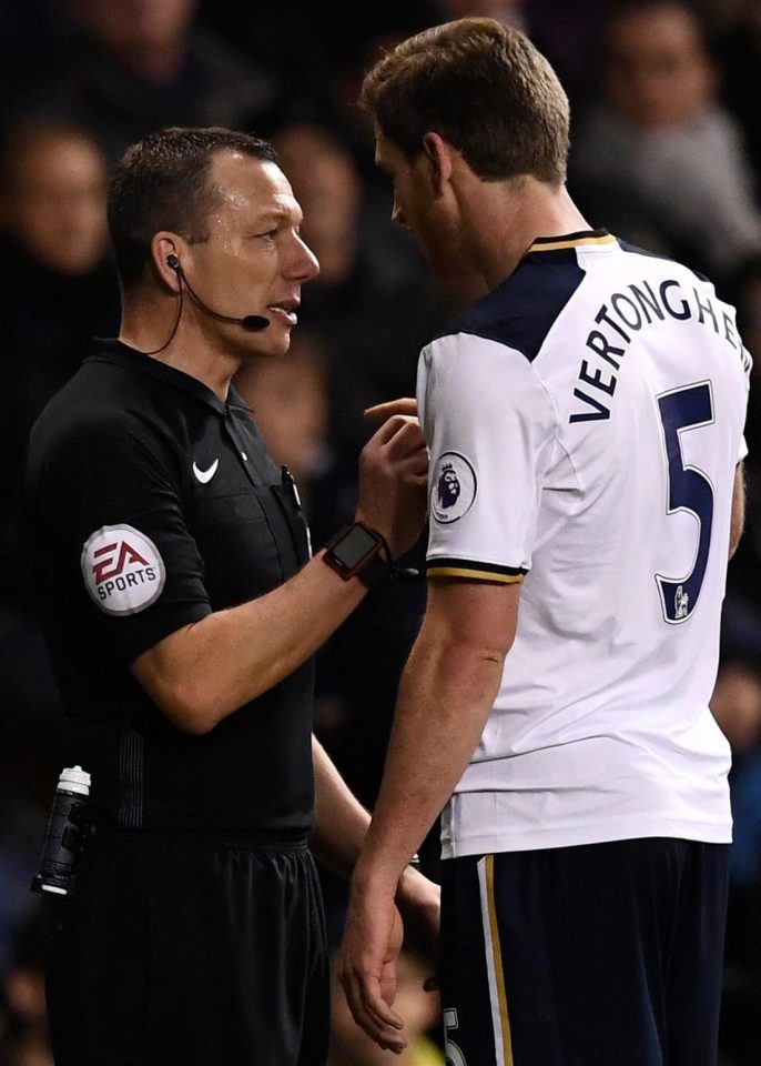 Vertonghen has been booked five times this season