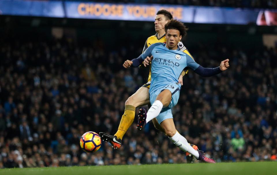  Leroy Sane coolly slotted home Man City's equaliser