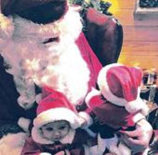  The girls also got to sit on Santa's lap at Whipsnade Zoo, Bedfordshire