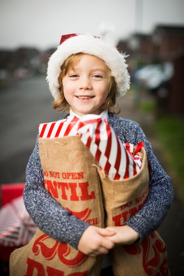  The six-year-old got all the essentials, including proper thermal hats and gloves, toothpaste, anti-bacterial wipes, food and water