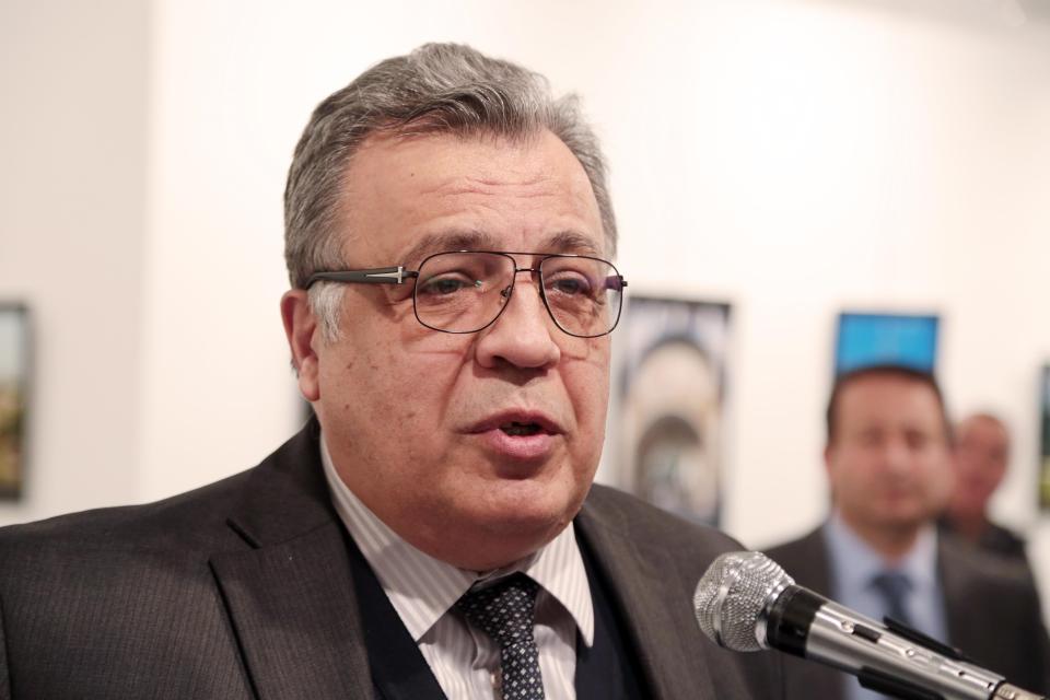  Russian ambassador to Turkey Andrei Karlov was shot dead by a Turkish policeman while giving a speech at an art gallery last month