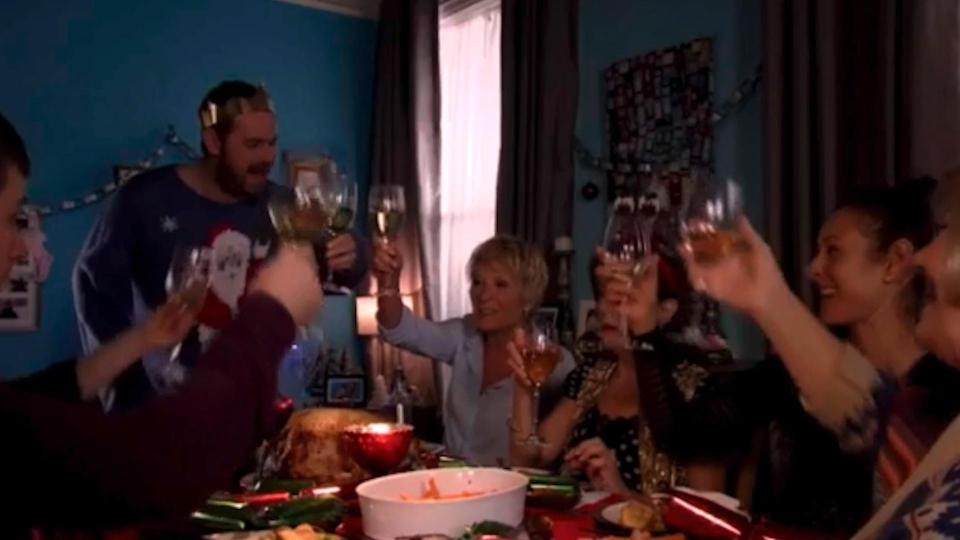  The Carter family enjoy a Christmas feast but Lee isn't feeling the festive cheer