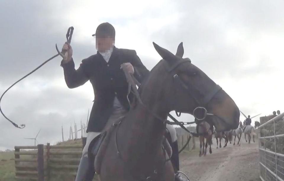  The expletive-laden screams from the riders were caught on camera and released by the Devon County Hunt Saboteurs