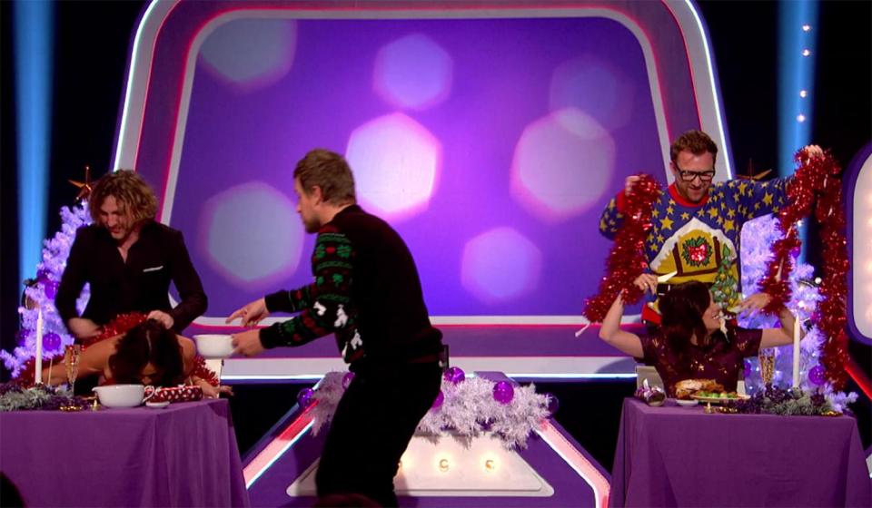  The pair go head to head in a puppet challenge