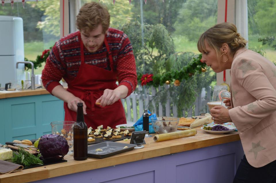  The cheeky baker tells the camera he is looking to his rival for inspiration