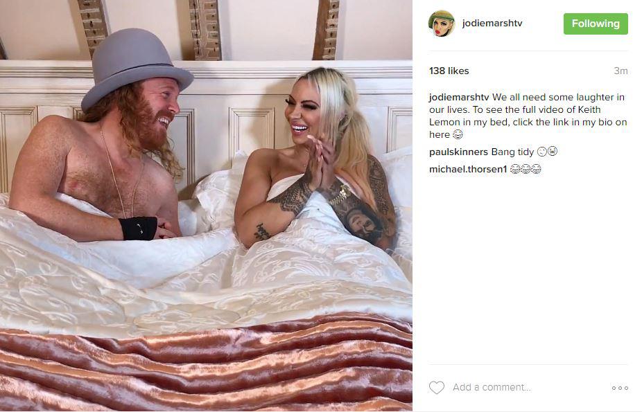  Jodie Marsh and Keith Lemon had a rather unusual interview in bed