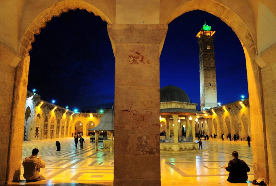  Aleppo's Umayyad mosque before it was damaged on March 12, 2009