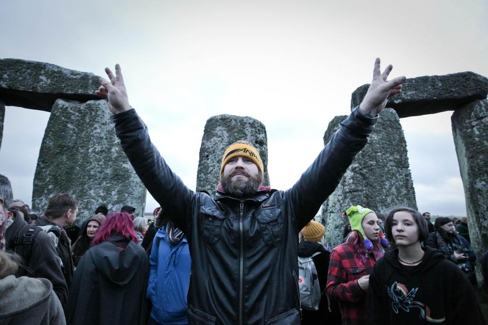  People from all walks of life joined together to celebrate the winter solstice this morning