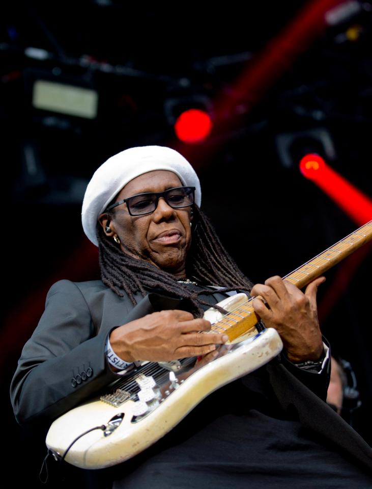 Nile Rodgers performing during the Way Out West rock festival in Gothenburg, Sweden, in 2015