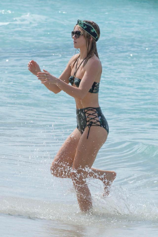  Suki's style choice was a camouflage coloured bikini