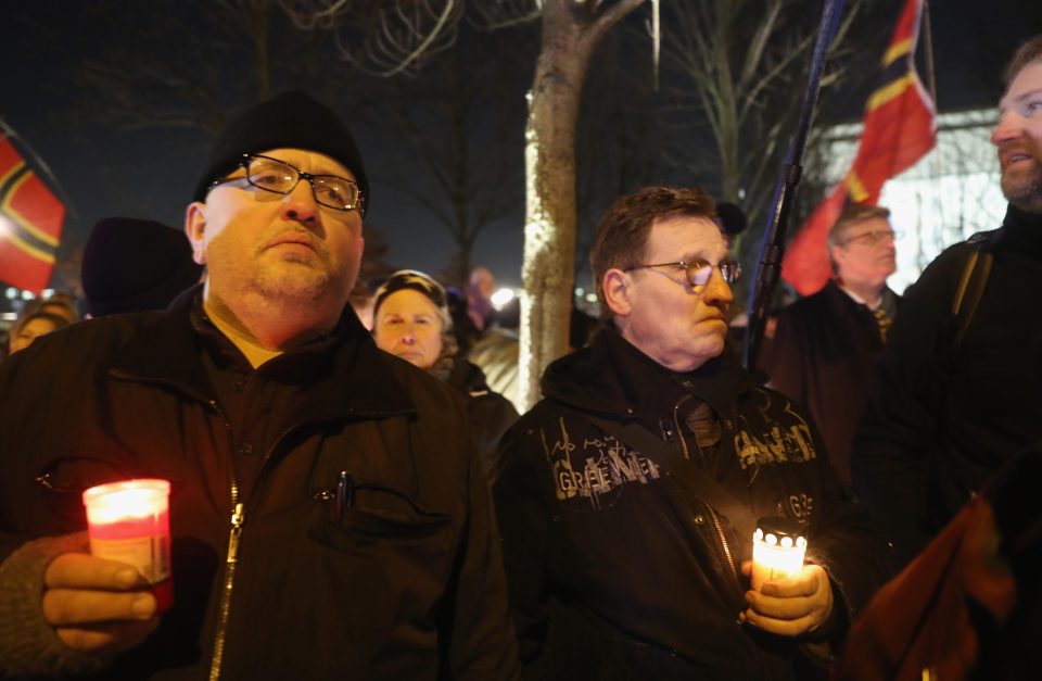 Supporters of the right-wing AfD were out in force