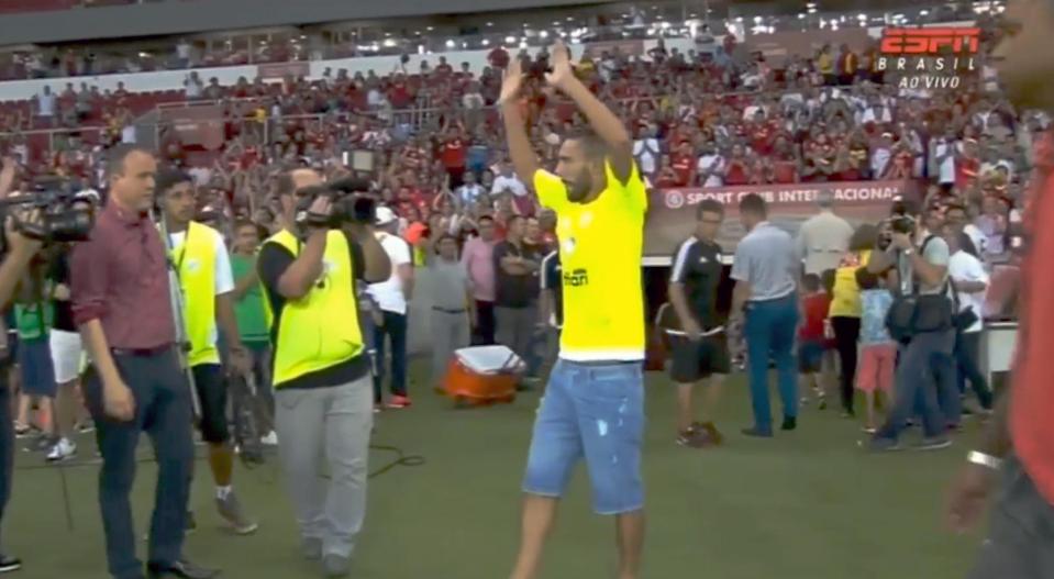 Chapecoense footballer Alan Ruschel made an emotional return to the football pitch