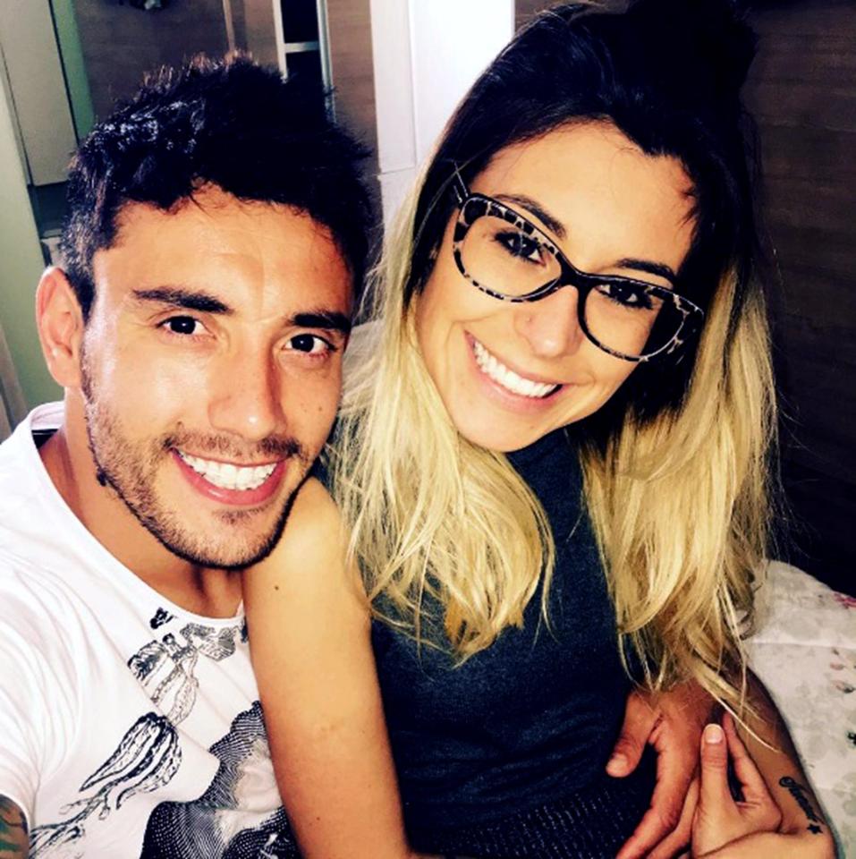 Alan Ruschel with his girlfriend, Marina Storchi, is on the recovery trail