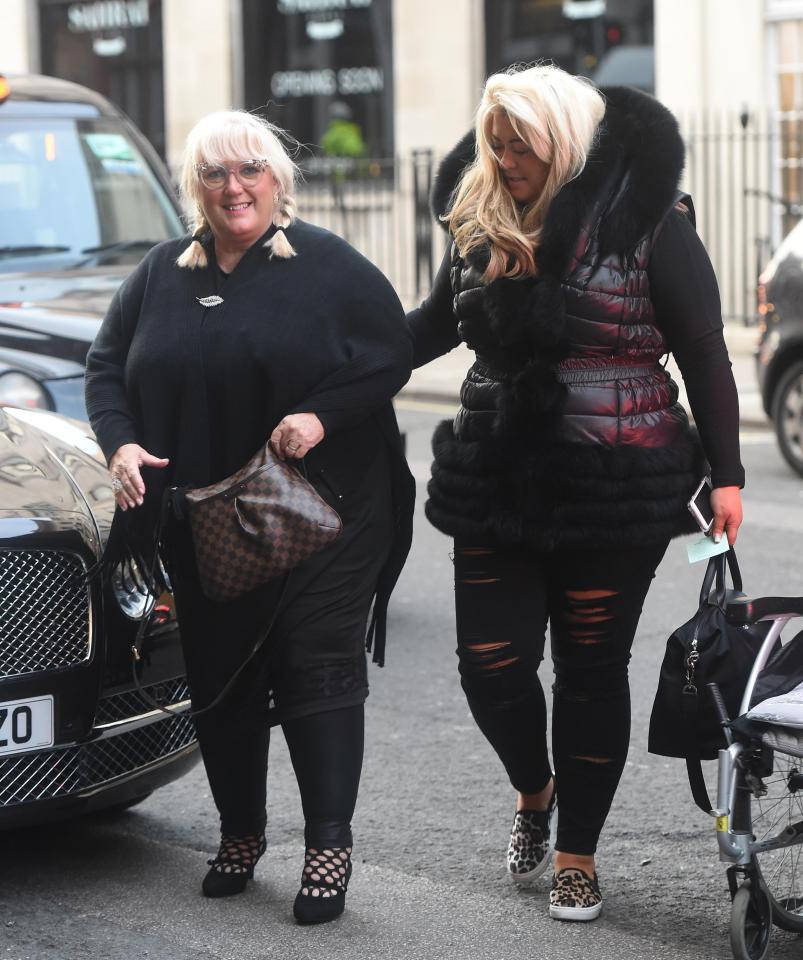  Gemma and mum Joan both opted for black ensembles for their trip to Claridges