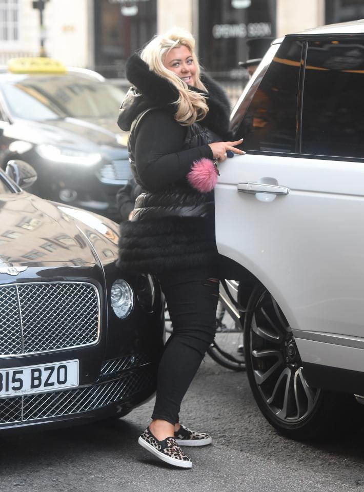  Gemma was seen getting out of a white Range Rover