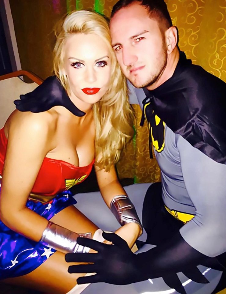  Personal trainer Sean and new lover Steph at a fancy dress bash