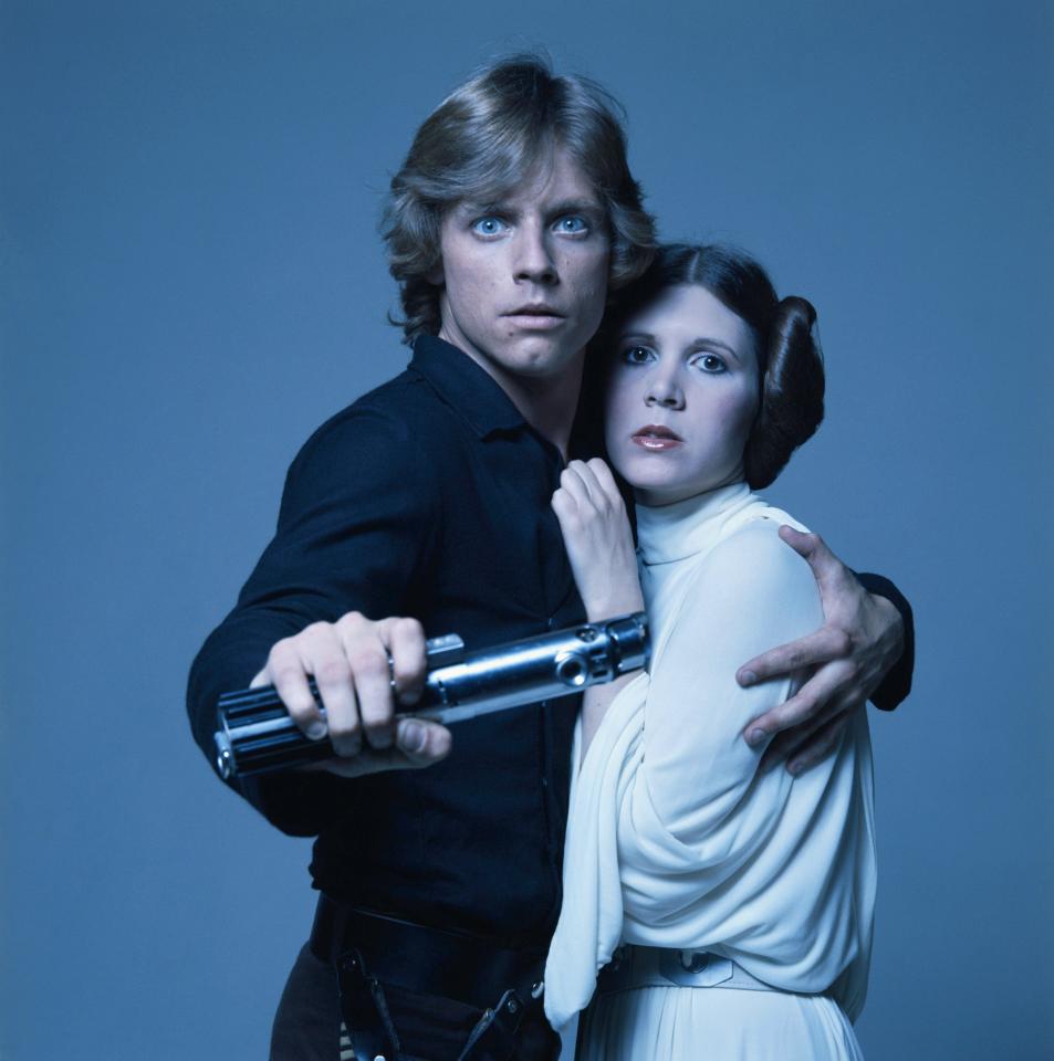  Carrie Fisher - pictured with Mark Hamill - was 19 when she played Princess Leia for the first time