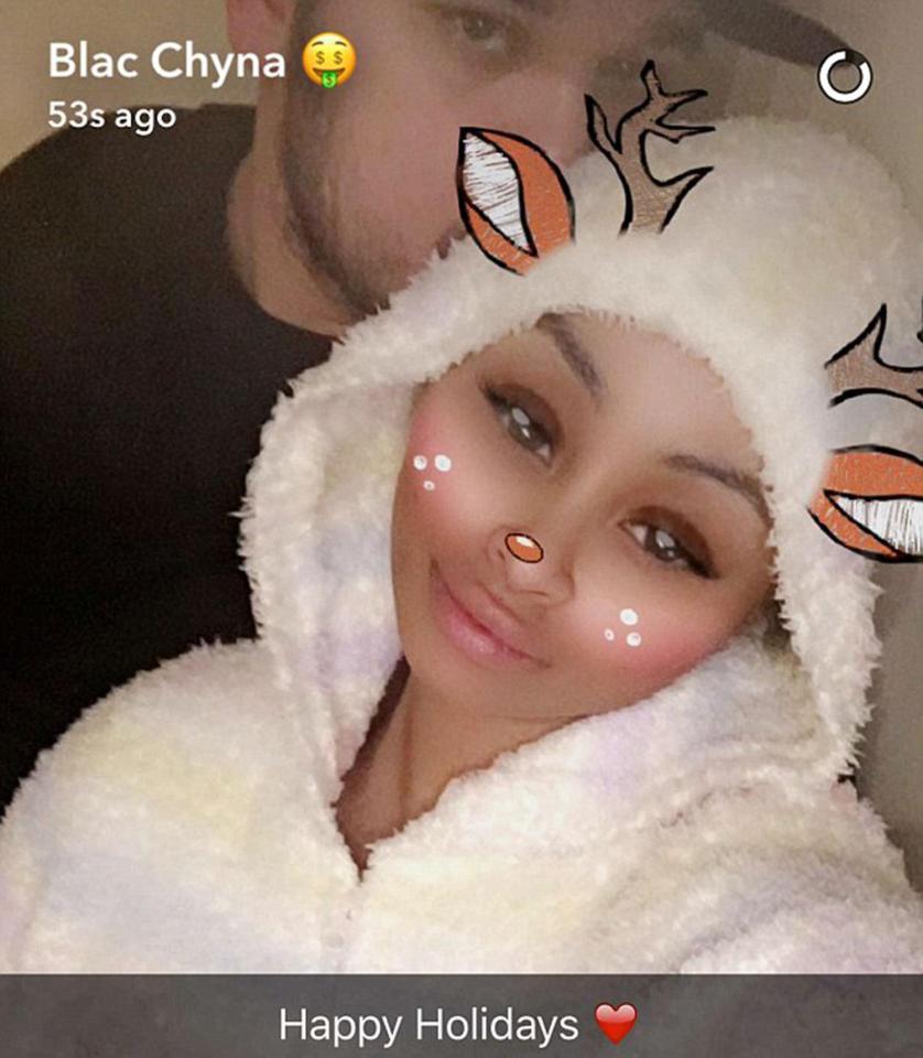 Rob Kardashian and Blac Chyna on Snapchat 