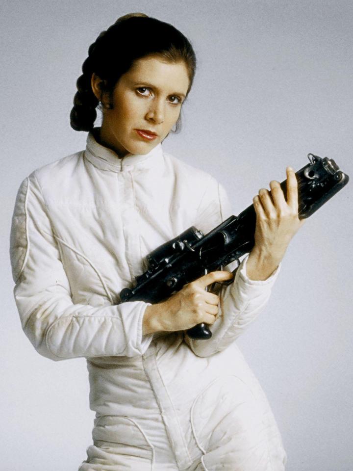  Force be with her . . . Carrie Fisher starred as Princess Leia in Star Wars