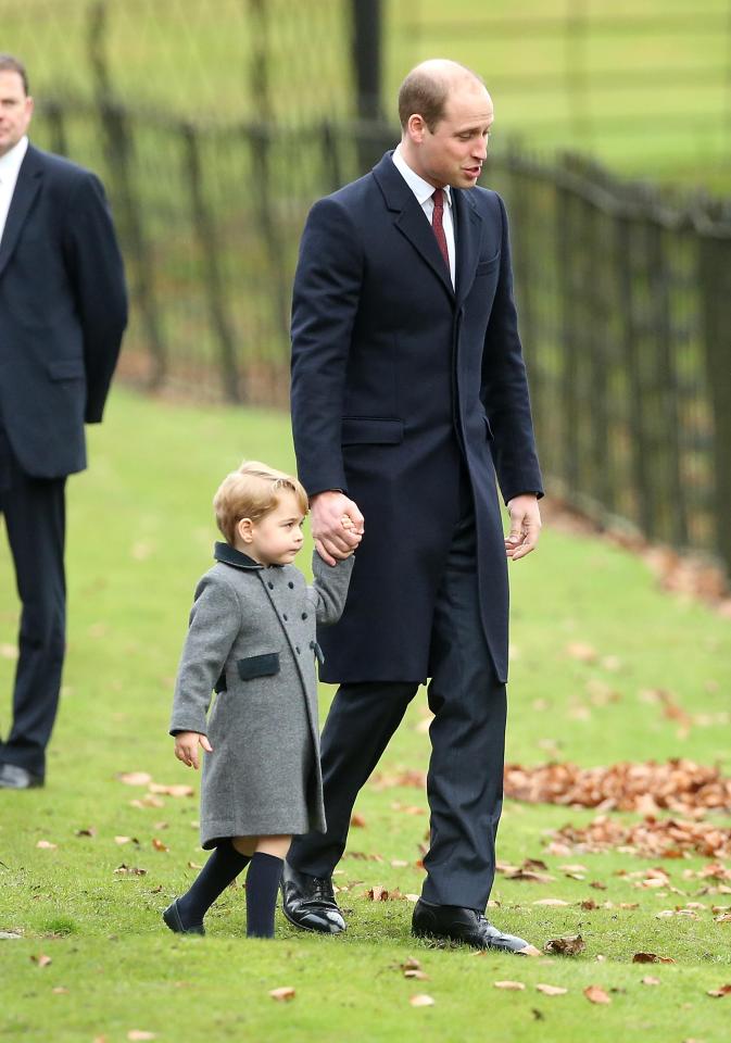  Prince George looked adorable wearing a long, grey overcoat